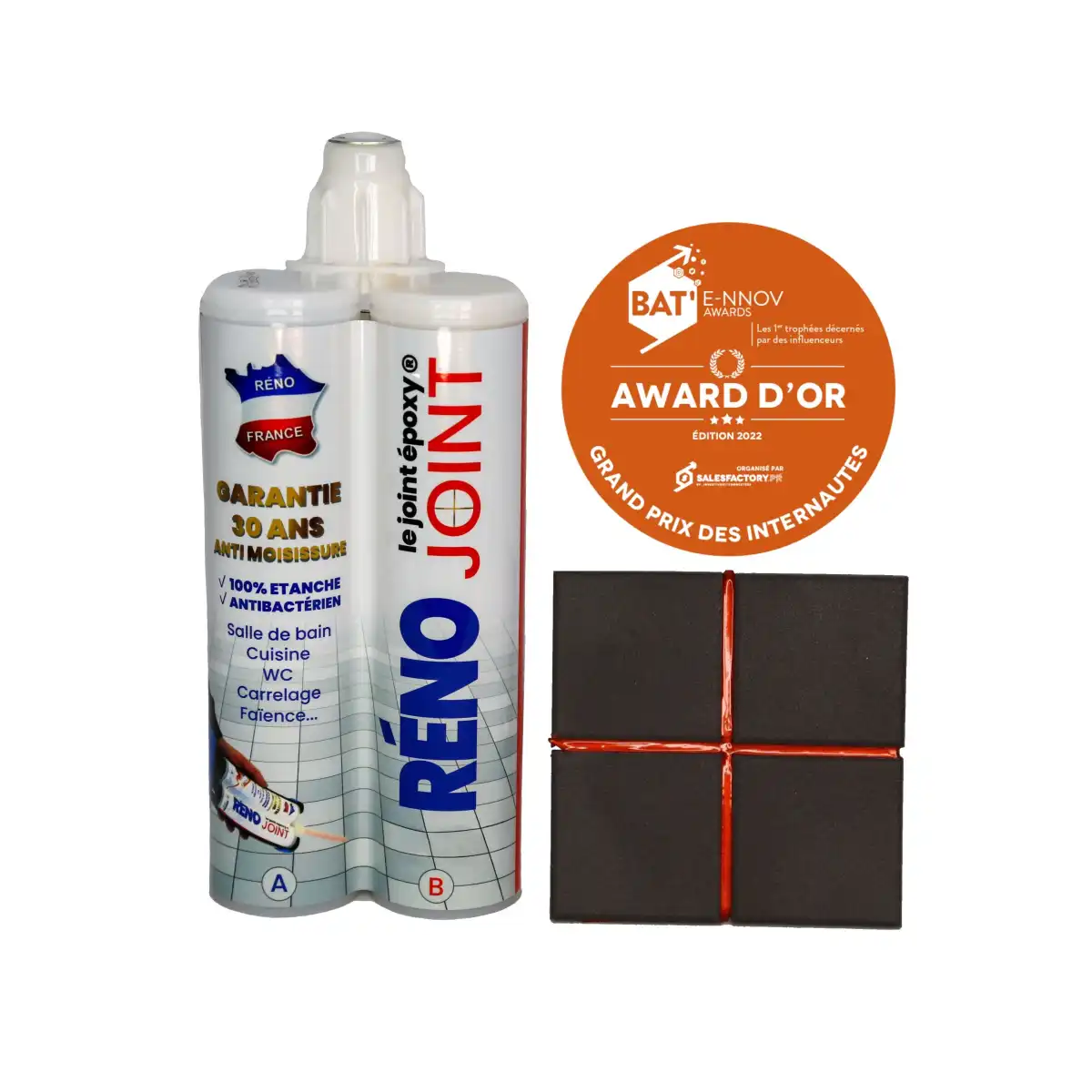 Joint de carrelage époxy rouge