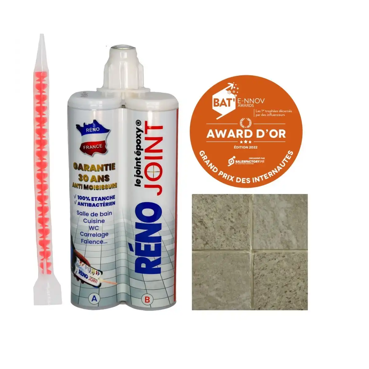 Joint de carrelage beige époxy