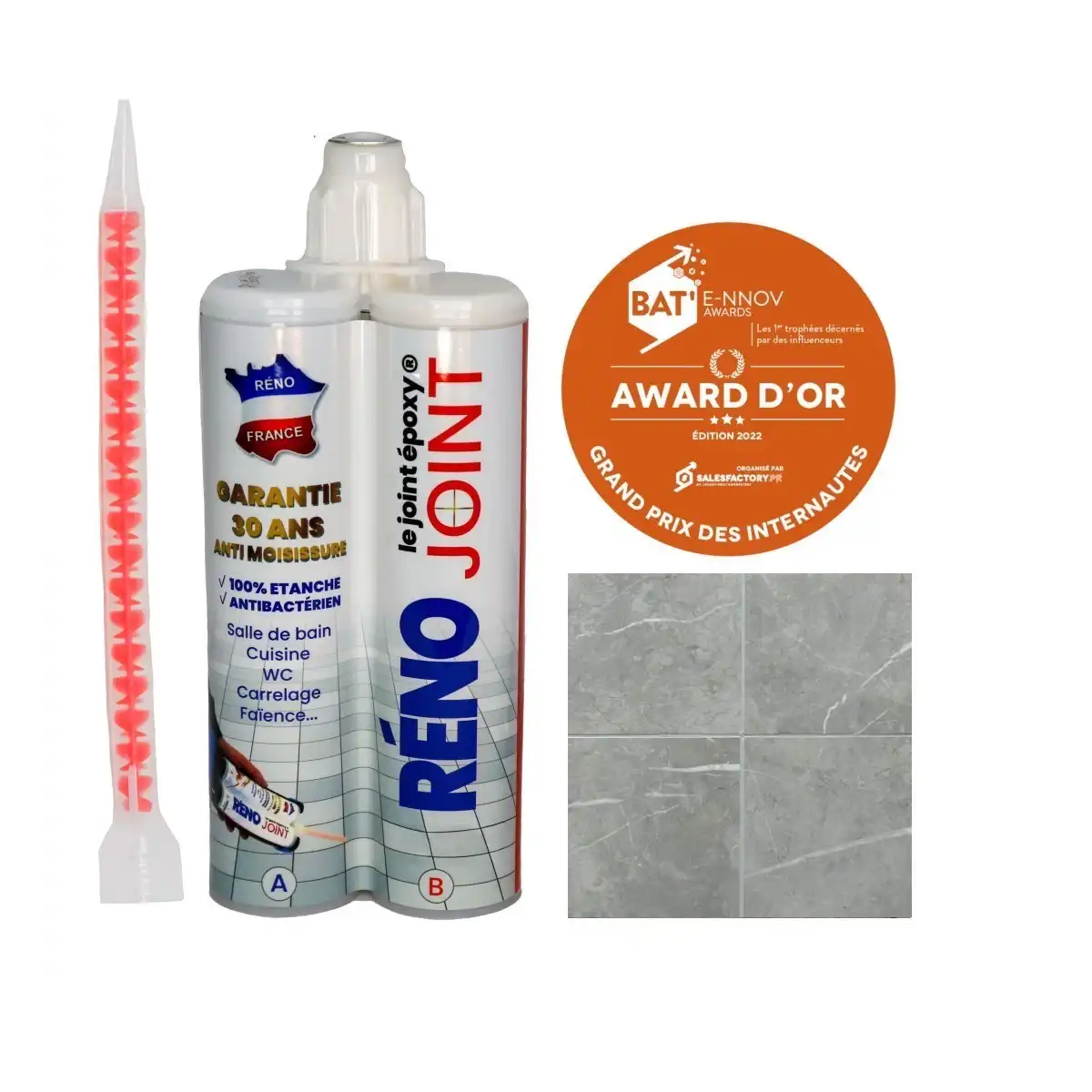 Joints de carrelages gris clairs